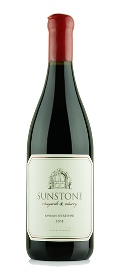 Bottle of Sunstone 2018 Syrah Reserve