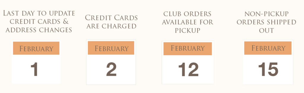Club release calendar of key dates