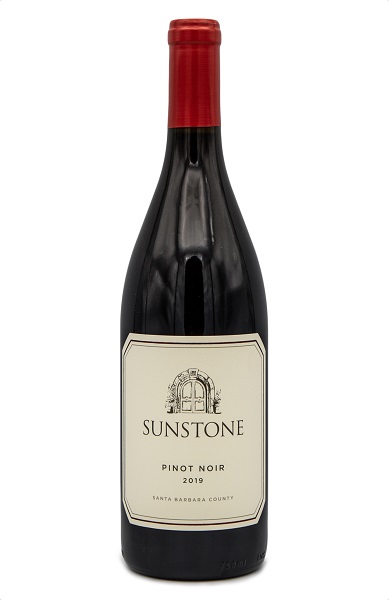 Bottle of Sunstone 2019 Pinot Noir, Santa Barbara County