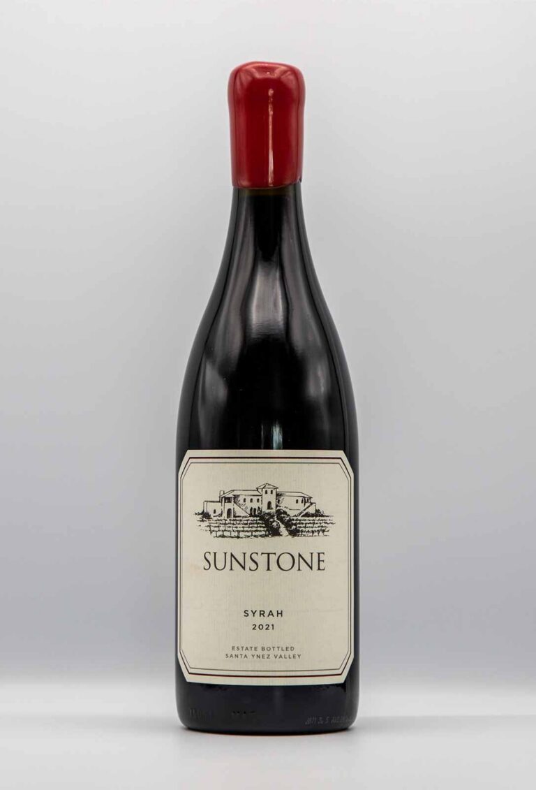 Bottle of Sunstone 2021 Syrah Estate