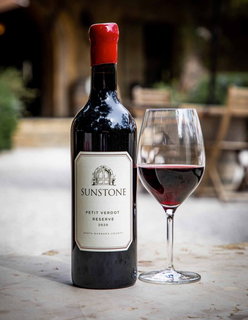 Bottle of Sunstone 2020 Petit Verdot Reserve