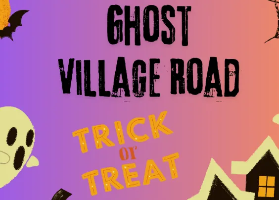 Ghost Village Road Halloween event artwork