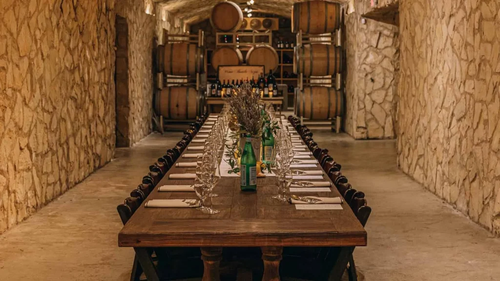 Bottle service for a large group at Sunstone Winery