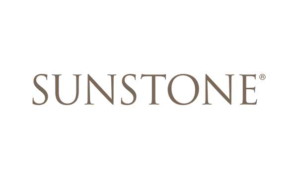The Sunstone door logo in gold