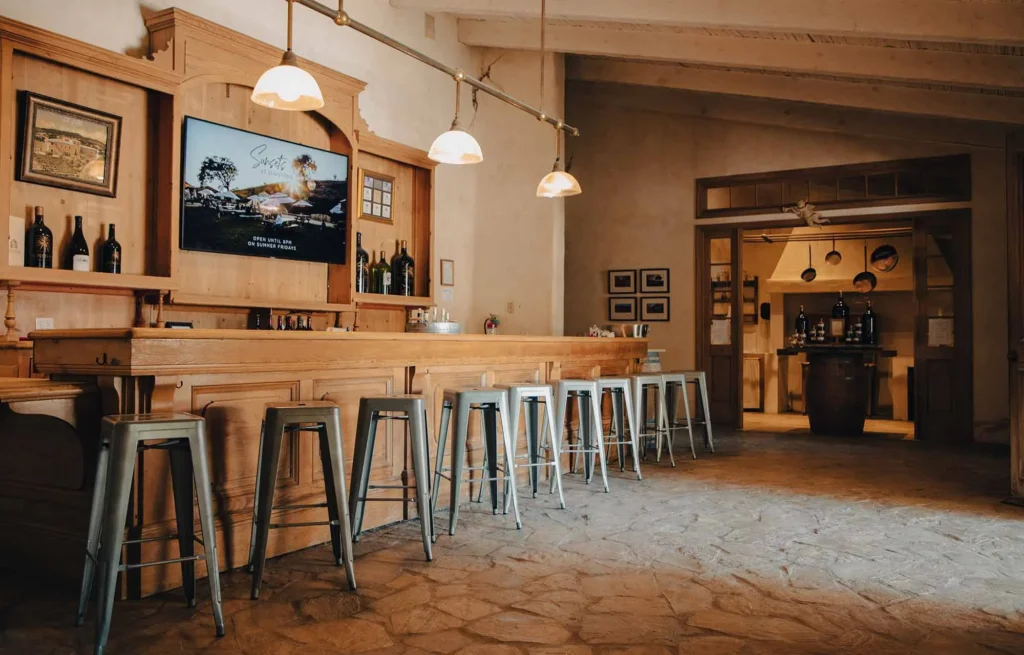 Sunstone winery tasting room bar
