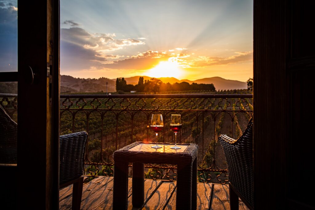 Sunstone Villa — 09 Tuscany Suite – Vineyard View from Balcony 01